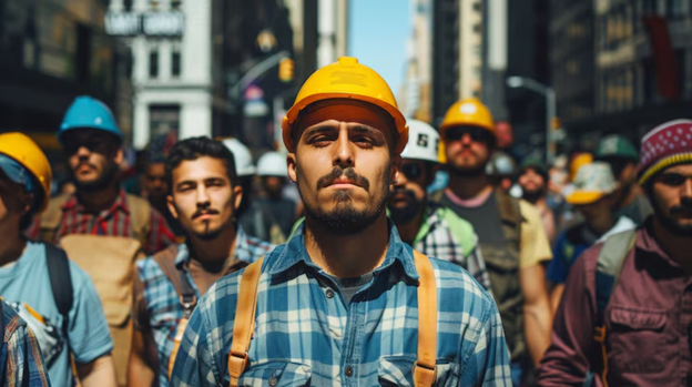 Group of worker