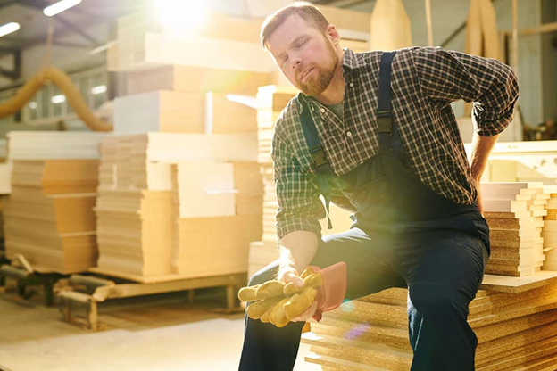 Worker with back issues 