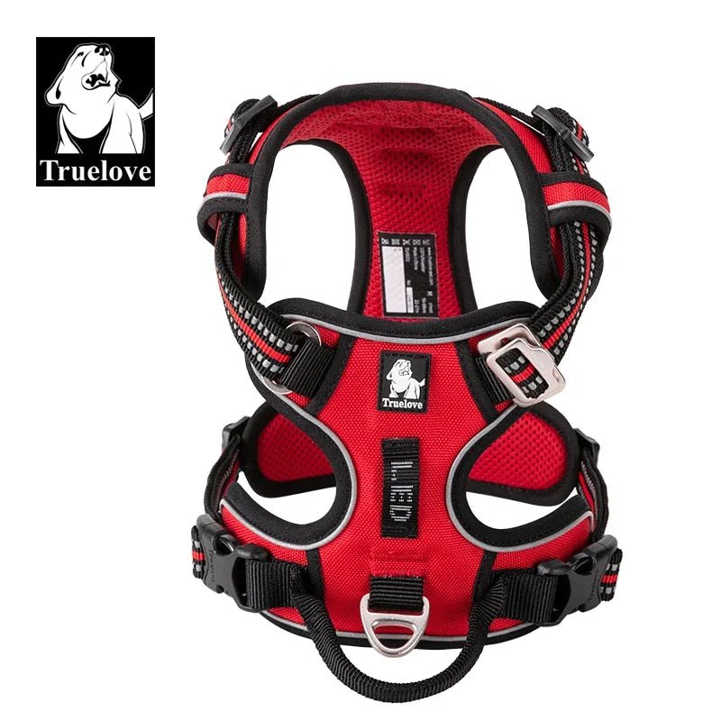 Pawvoo Pet Reflective Nylon Dog Harness No Pull  Dog Vest Safety Lead Walking