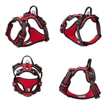 Pawvoo Pet Reflective Nylon Dog Harness No Pull  Dog Vest Safety Lead Walking