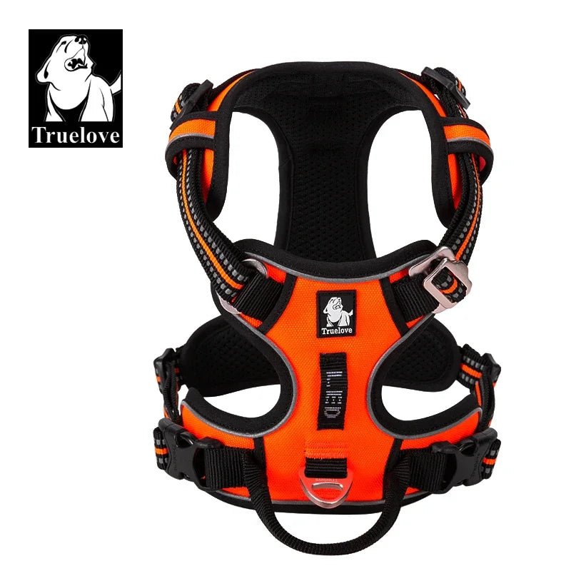 Pawvoo Pet Reflective Nylon Dog Harness No Pull  Dog Vest Safety Lead Walking