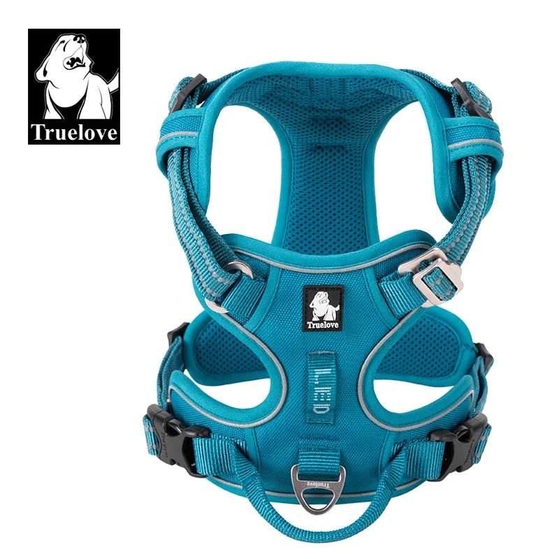 Pawvoo Pet Reflective Nylon Dog Harness No Pull  Dog Vest Safety Lead Walking